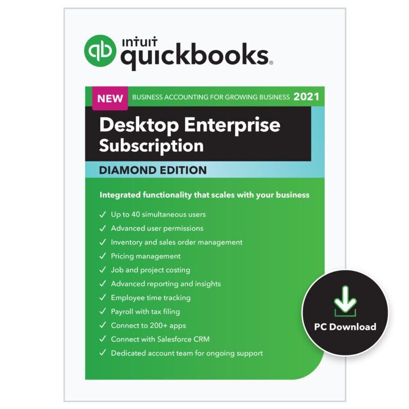 QuickBooks Enterprise 2021 Non Subscription Version ACCOUNTINGS TOOLS